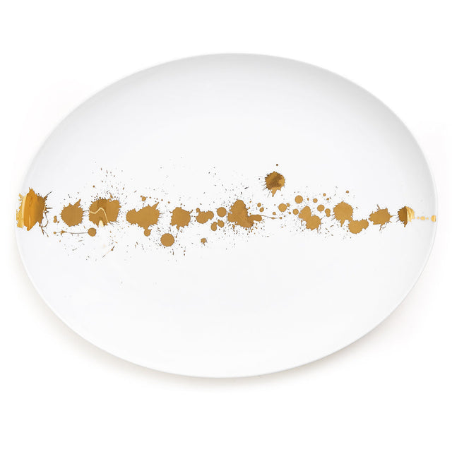 Gold Splatter Porcelain Serving Platter | Jonathan Adler 1948 | Oroa.com