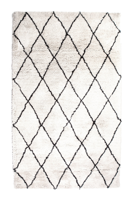 Natural & Black Diamond Rug 6’5” x 10' | By-Boo Rox | OROA.com