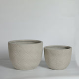 Round Concrete Planter (S/2)