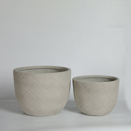 Round Concrete Planter (S/2)