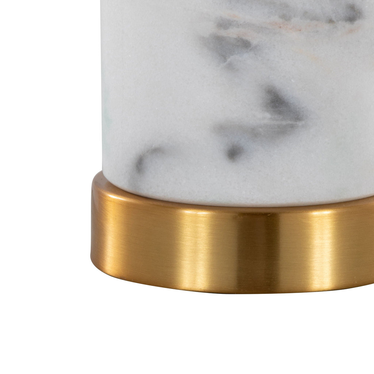 Marabella - Contemporary Marble Table Lamp (S/2)- Brass / White