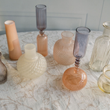Etched Smoke Glass Bud Vases (S/3) - OROA