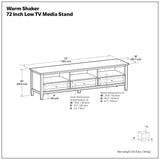 Handcrafted Low TV Media Stand - OROA