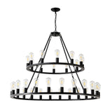Black Wagon Wheel Chandelier - OROA