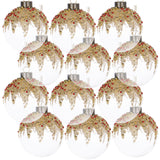 Modern European furniture - Clear Glass Decorative Christmas Balls (12) - www.oroa.com