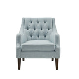 Qwen - Button Tufted Accent Chair Dusty Blue - OROA