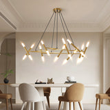 Golden Modern Chandelier Light Fixture with Branch Design