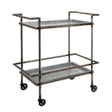 Industrial Gray Bar Cart - OROA