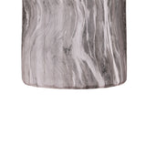 Round Geometric Outdoor/Indoor End Table - Marble