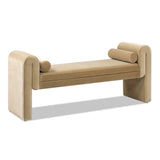 Camel Brown Arched Bench - Mason