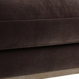Knox Modern Farmhouse Sofa, Deep Brown Performance Velvet - OROA Online Furniture