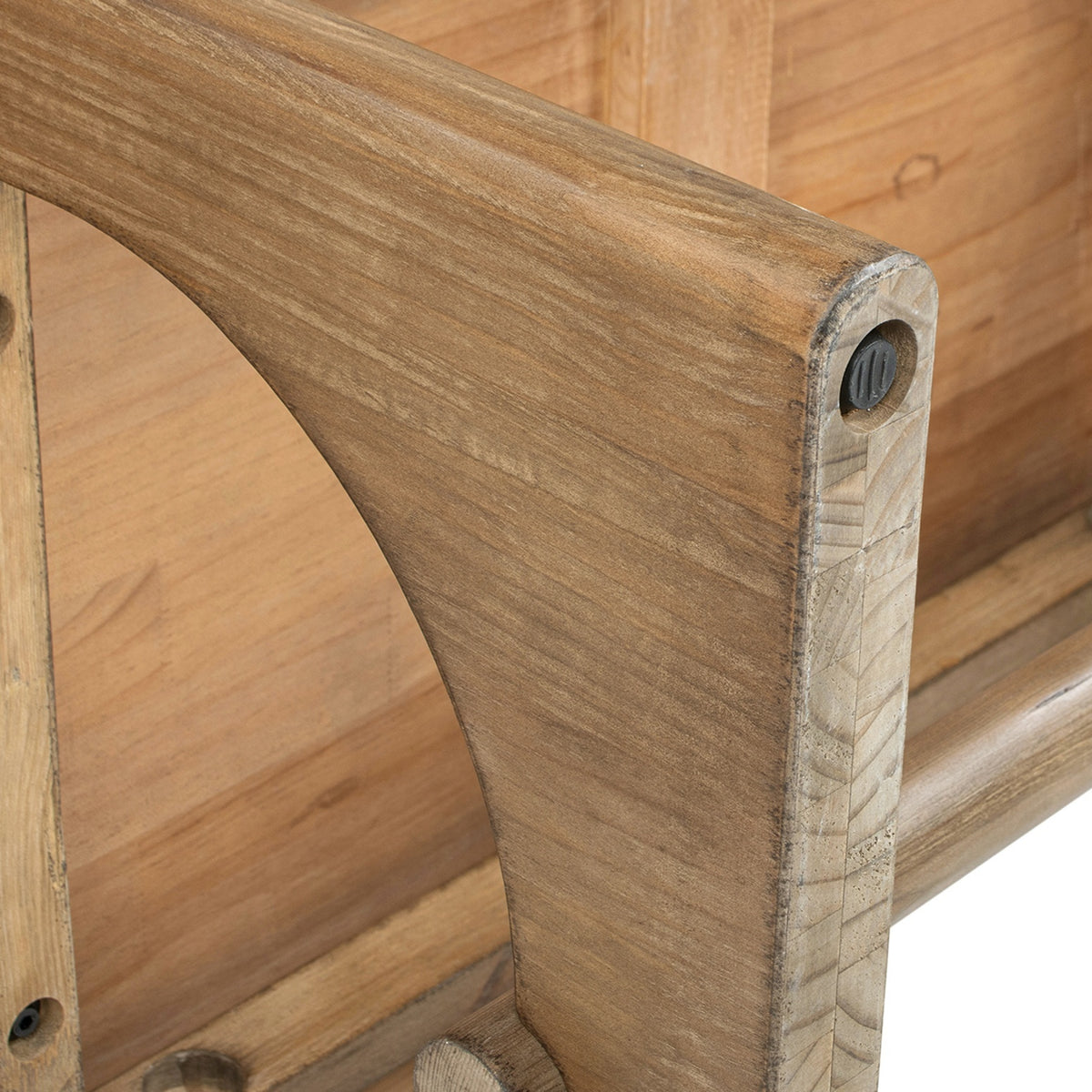 Turnkey Coffee Table with Trestle Base, Antique Natural Brown Reclaimed Pine - OROA Modern Furniture