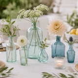 Assorted Blue and Green Glass Bud Vases (S/6) - OROA