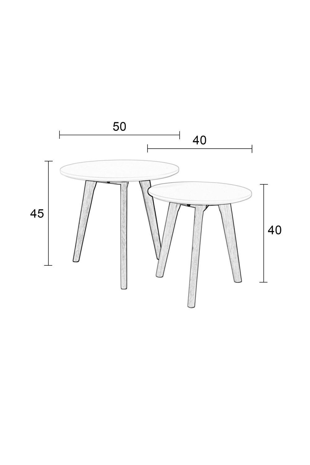 White Nesting End Tables | DF Bodine | OROA.com