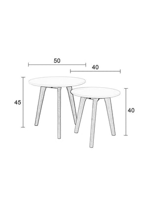 White Nesting End Tables | DF Bodine | OROA.com