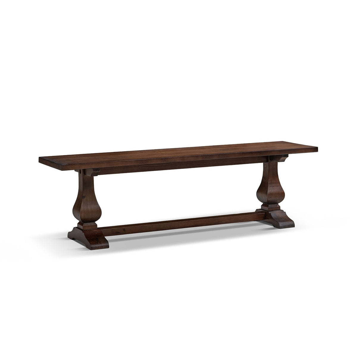 Dark Brown Pine Dining Bench | Catchy