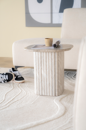Gray Marble Side Table | By-Boo Dorique | OROA.com