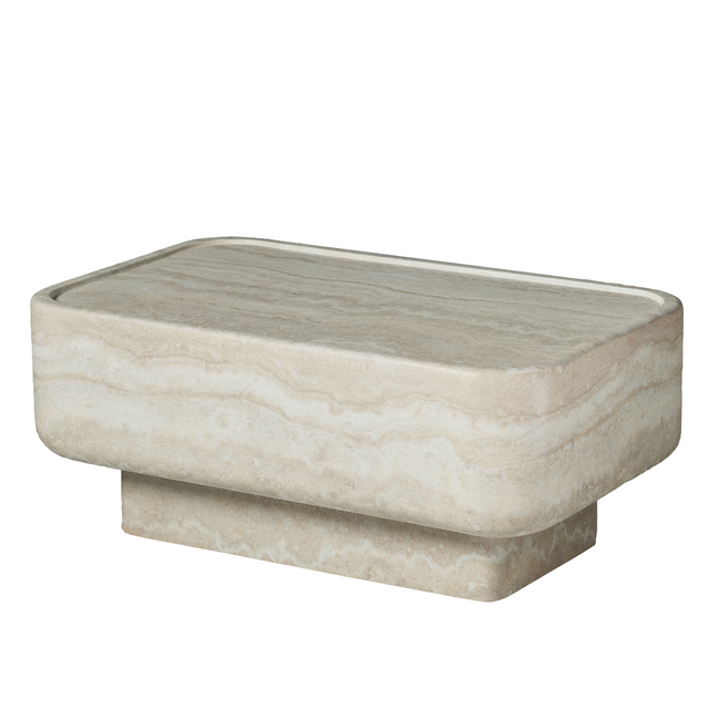 Cove Travertine-Look Floating Coffee Table | OROA