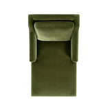 Josephine Upholstered Chaise Lounge, Olive Green Performance Velvet - OROA Modern Furniture