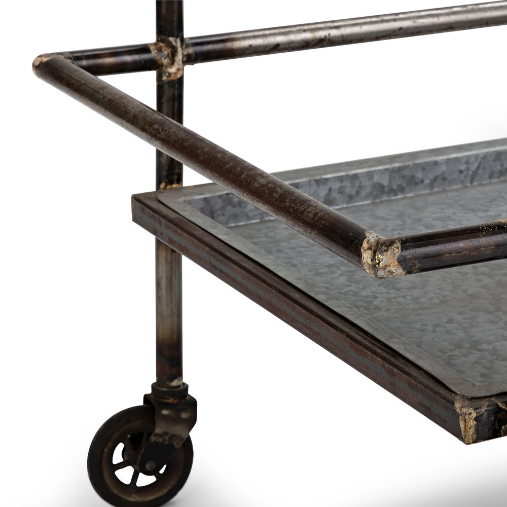 Industrial Gray Bar Cart - OROA