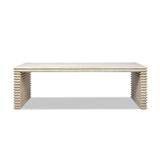 Geometric Waterfall Dining Table -  Reclaimed Wood - OROA