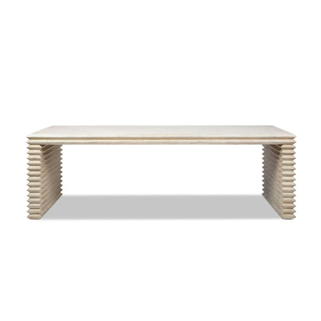Geometric Waterfall Dining Table Reclaimed Wood | OROA