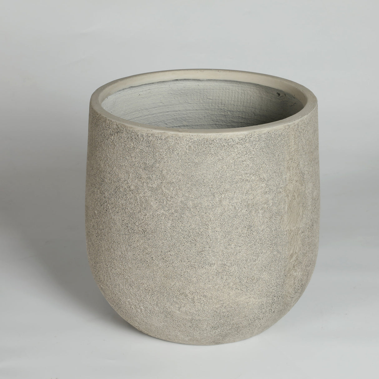 Round Concrete Planter (S/2) - Antique Grey