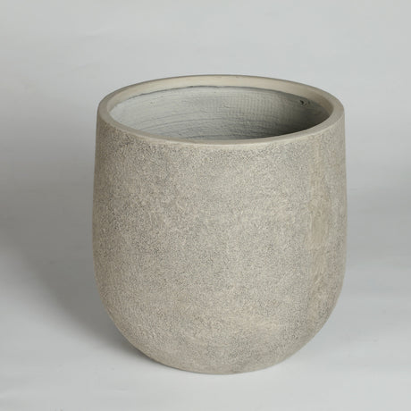 Round Concrete Planter (S/2) - Antique Grey