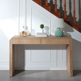 Rustic Modern Wood Console Table With Drawer - OROA
