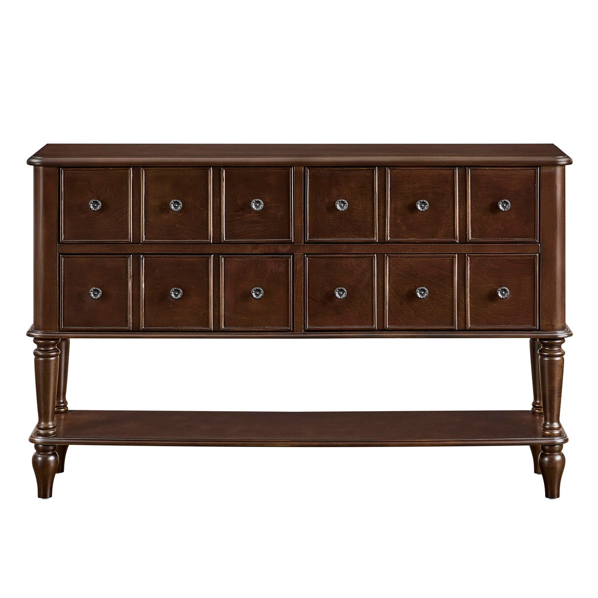 Espresso 4-Drawer Wooden Console Table | OROA