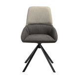 Two Tone Gray Swivel Dining Chairs Set of 2 – OROA, view 5