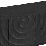 Black Wave Front Media Console 86 Inch – OROA, view 9