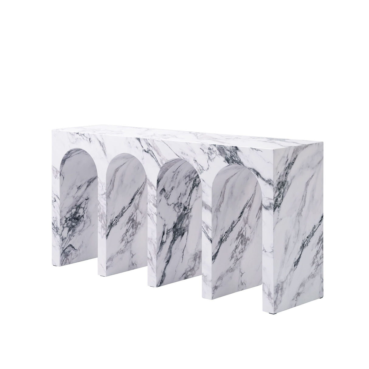 white modern console