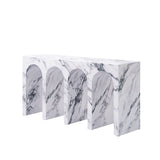 white modern console