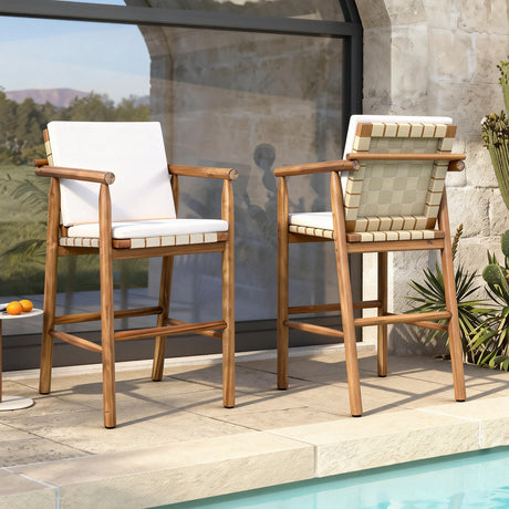 Outdoor Counter Bar Stools (S/2) - Natural