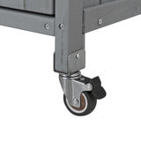 Foldable Outdoor Kitchen Island Patio - Gray