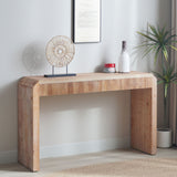 Rustic Modern Wood Console Table With Drawer - OROA
