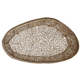 Sculptural Gold Oval Coffee Table | Catchy