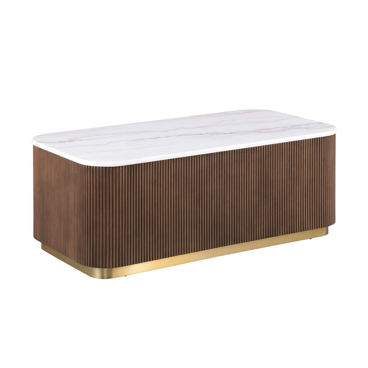 Brown Contemporary Rectangle Coffee Table | Catchy