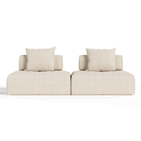 Beige Modular Sectional Sofa – Mondo – front view