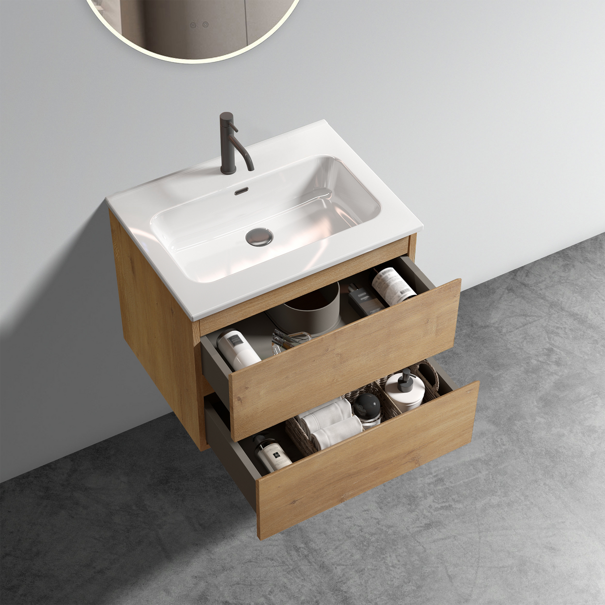 24" Wall Mount Bathroom Vanity - OROA