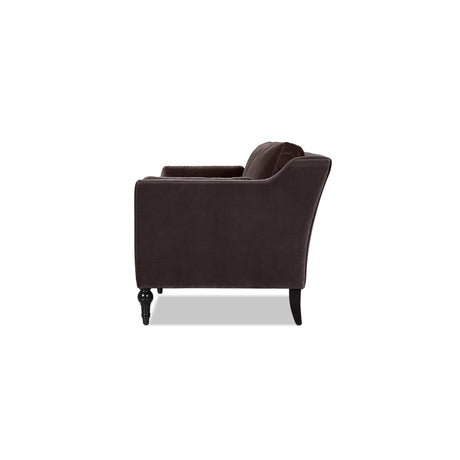 Josephine Modern Upholstered Sofa with Solid Wood Legs, Deep Brown Performance Velvet - OROA Modern Furniture
