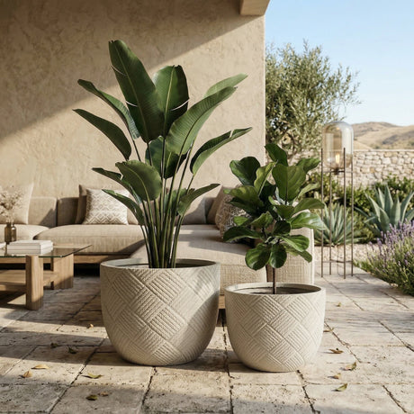Round Concrete Planter (S/2)