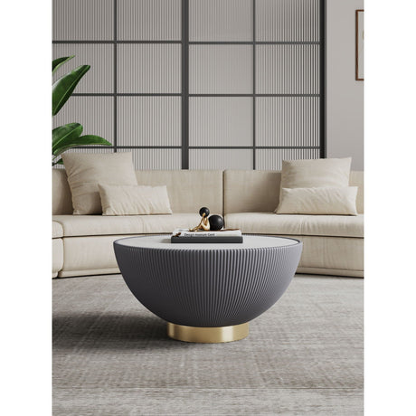 Stylish Coffee Table Round - Gold Base