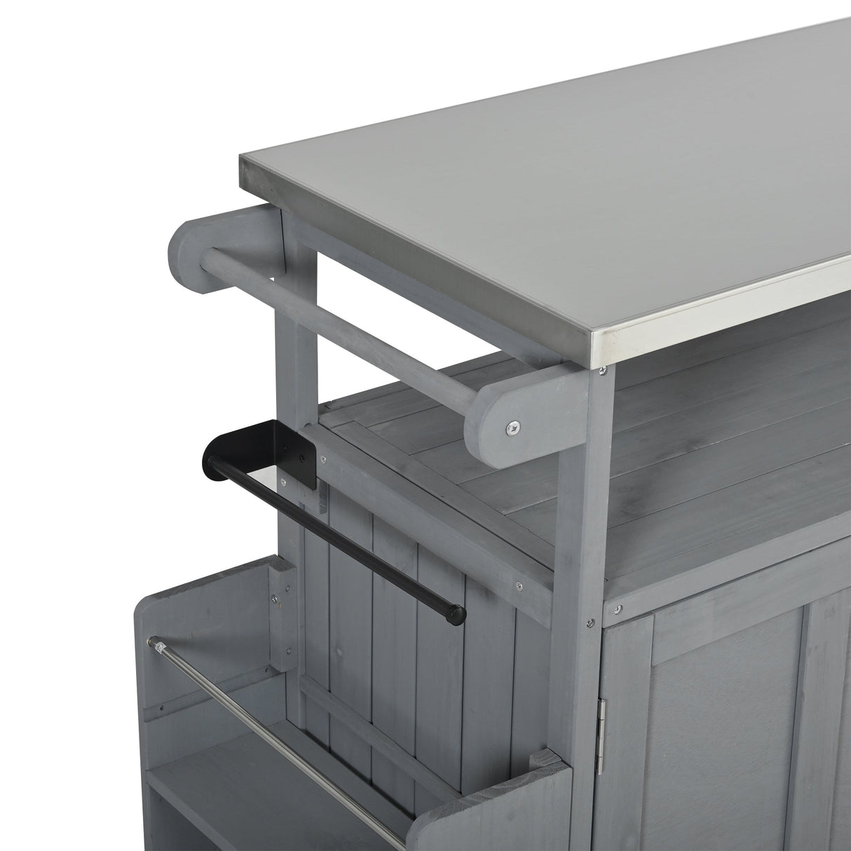 Foldable Outdoor Kitchen Island Patio - Gray