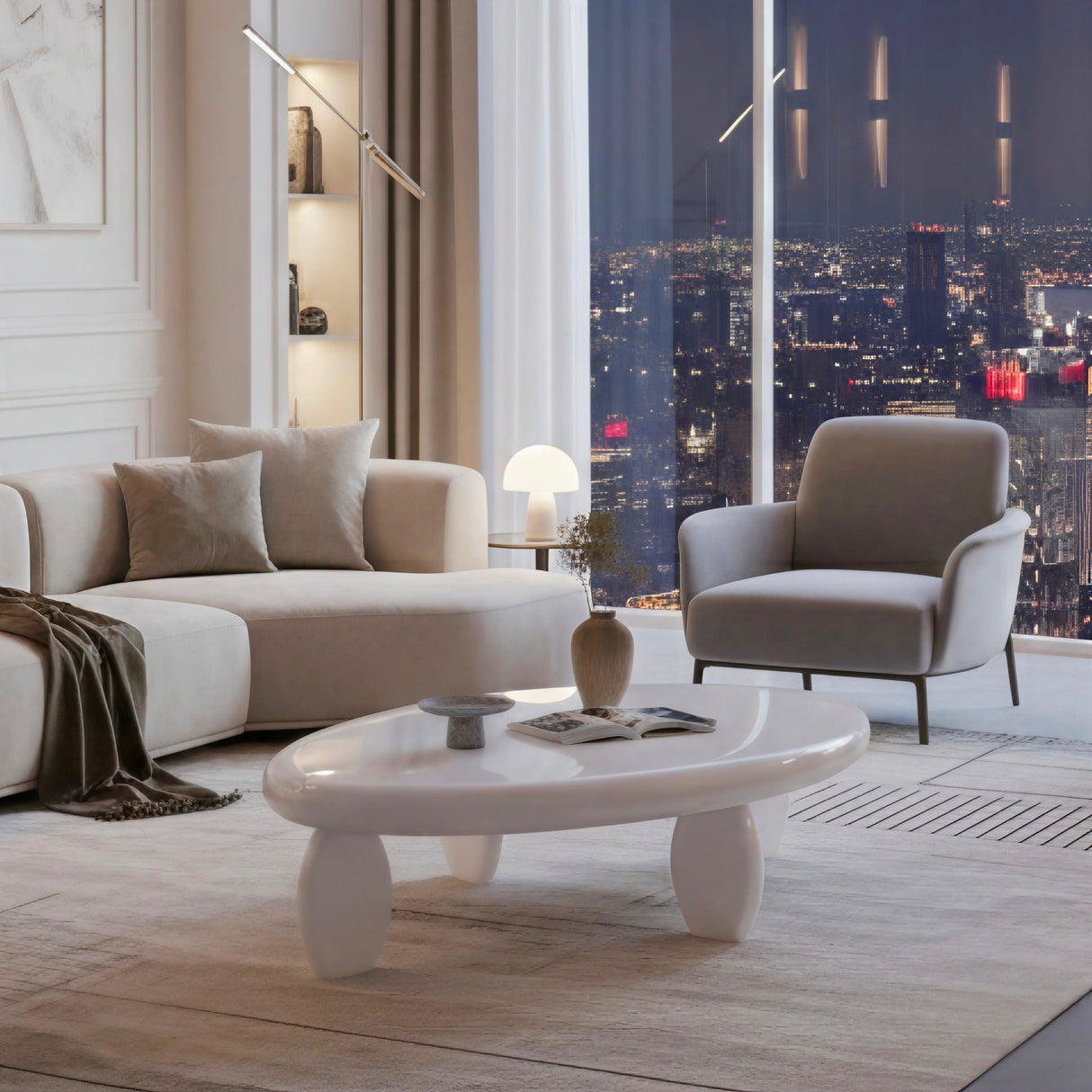Cobblestone Coffee Table - White balance