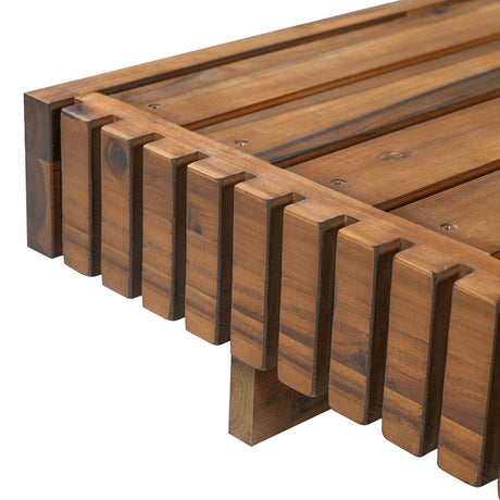 Acacia Solid Wood Lounge Chaise Set | OROA