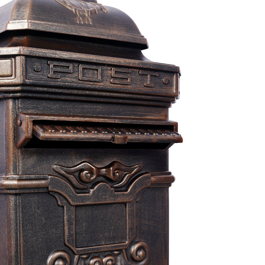 Antique Bronze Freestanding Mailbox | Catchy