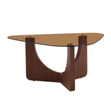 Irregular Smoked Glass Coffee Table