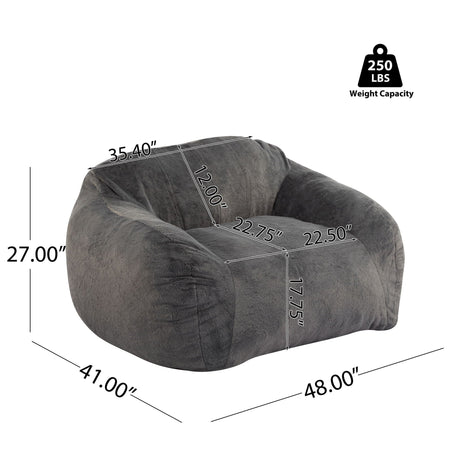 Gray Bean Bag Chair | OROA